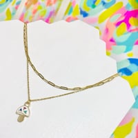 Mushroom Charm Layered Neclace-Teen/Tween