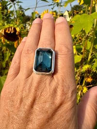 Image 1 of London Blue Topaz, Sterling Silver, Fine Silver Ring