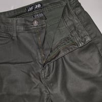 Image 4 of Women’s JC & JQ Green Shimmery Coated Skinny Jeans