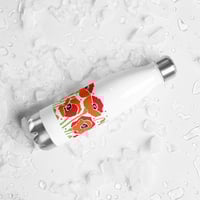 Image 5 of Stainless steel water bottle with Poppies
