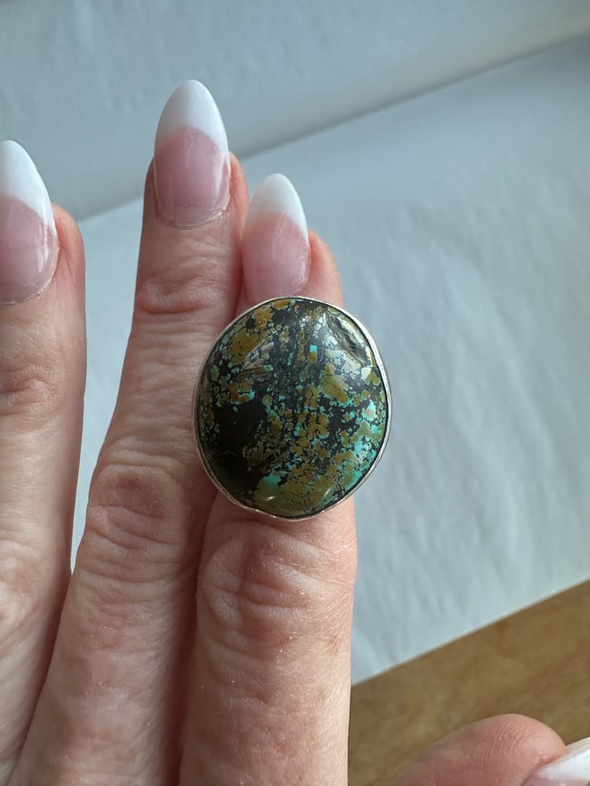 70s turquoise and silver ring 
