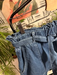 Image 2 of SHEIN denim tie short plus size 