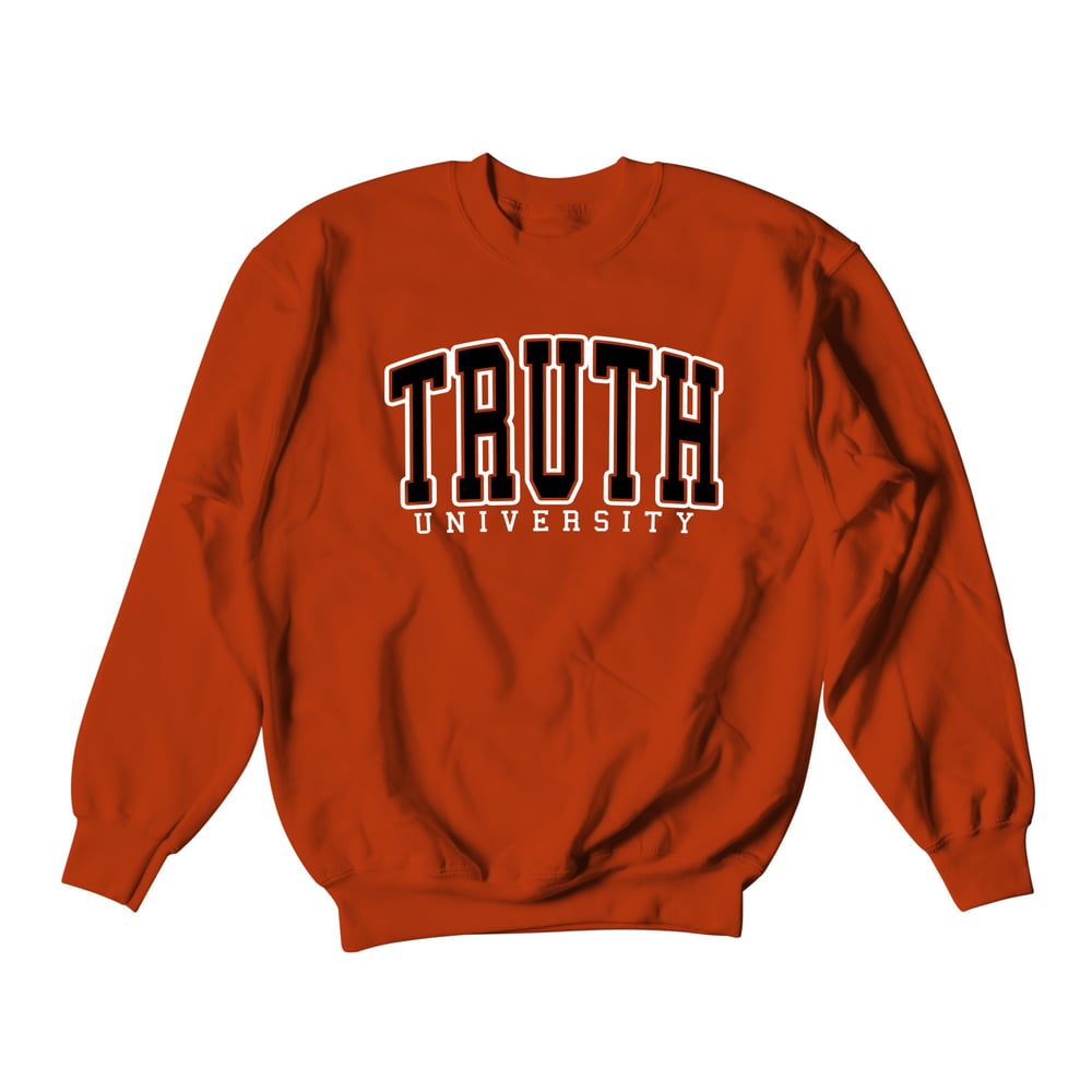 "Truth University" Crewneck | Orange/Black/White