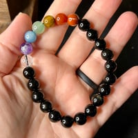 Image 2 of Chakra and Obsidian Bracelet ($8)