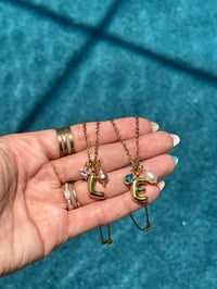 Image 2 of Ocean Charm Initial Necklace 