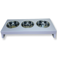 Image 8 of Elevated Cat Feeder (Whisker Friendly, Stainless Bowls)