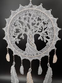 Image 5 of Grey Tree Of Life Dreamcatcher