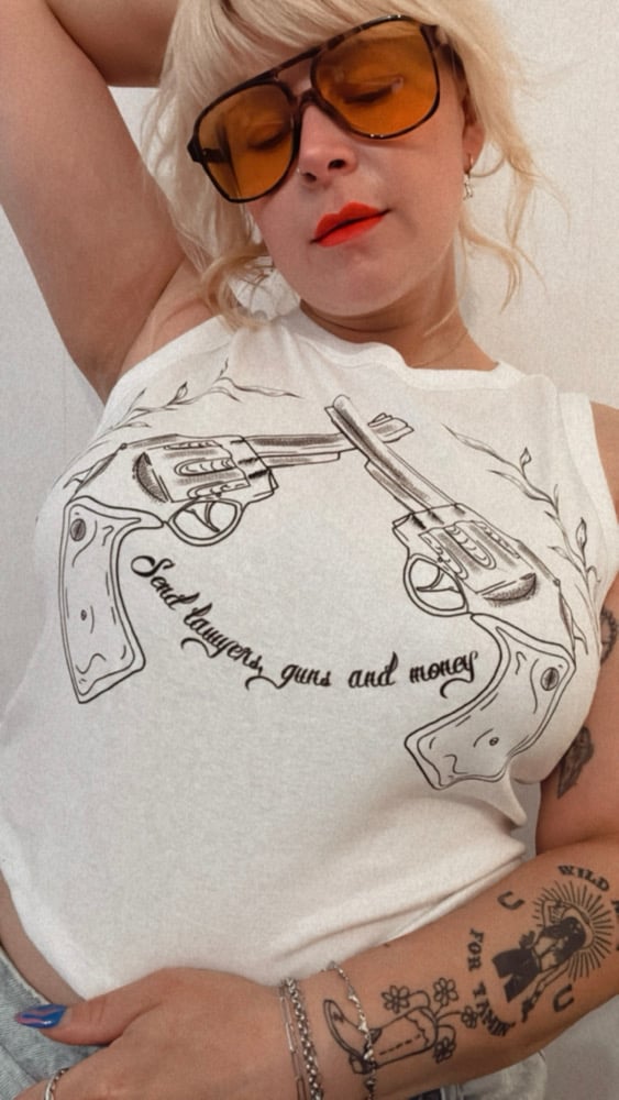 Image of send lawyers, guns and money