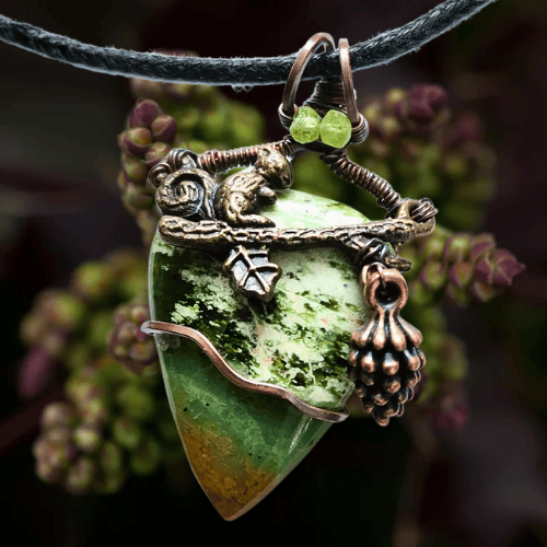 Image of Evergreen Wire Wrap Pendant - Woodland Collection