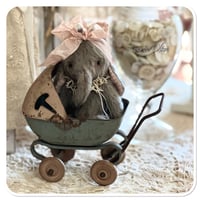 Image 12 of Etta-Mae a grey and dusty pink Handmade teacup elephant
