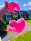 Heart Shaped Furry Bag