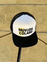 Image 1 of MOCO TRUCKER HAT BLACK WHITE 