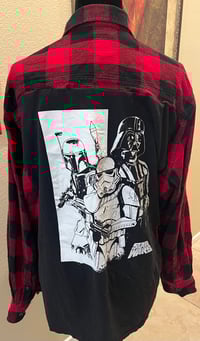 Vintage Red/Black Flannel Shirt Star Wars