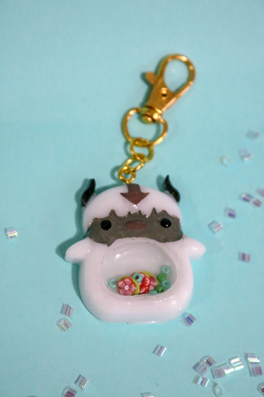 Image of Flying Bison Small Resin Shaker Keychain