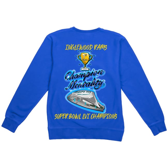 SUPER BOWL LVI “Champion Mentality” crewneck (ROYAL BLUE)