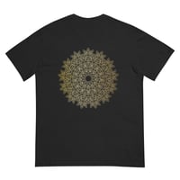 Image 1 of Gold Leaf Circle Black Heavyweight T-shirt