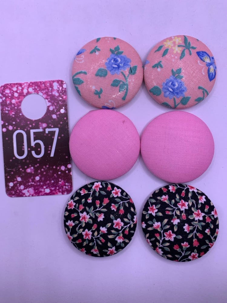 Image of Button Earring 3 set