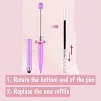 Image 2 of Purple Beaded Dual Touchscreen/Ball Point Pens