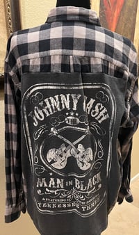 Vintage Gray/Black Flannel Shirt Johnny Cash 