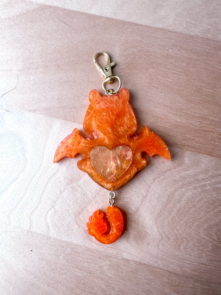 Image of Fire Poke Custom Resin Shaker Keychain