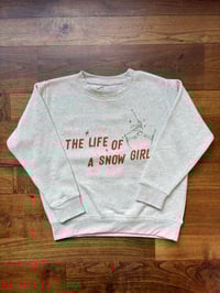 Image 4 of Life of a Snow Girl Skier Kids Crewneck