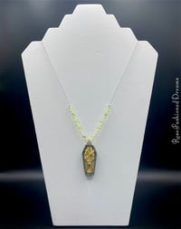 Image 2 of Lovers Coffin Yellow Uranium Glass Necklace