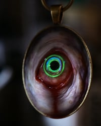 Image 3 of Color Shift Eye glow in the dark pendant OOAK
