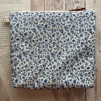 Image 2 of "Red, White, & Blue Flag” Large Quilted Zipper Bag