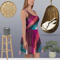Image 4 of Skater Dress ( multi color Tartan plaid)