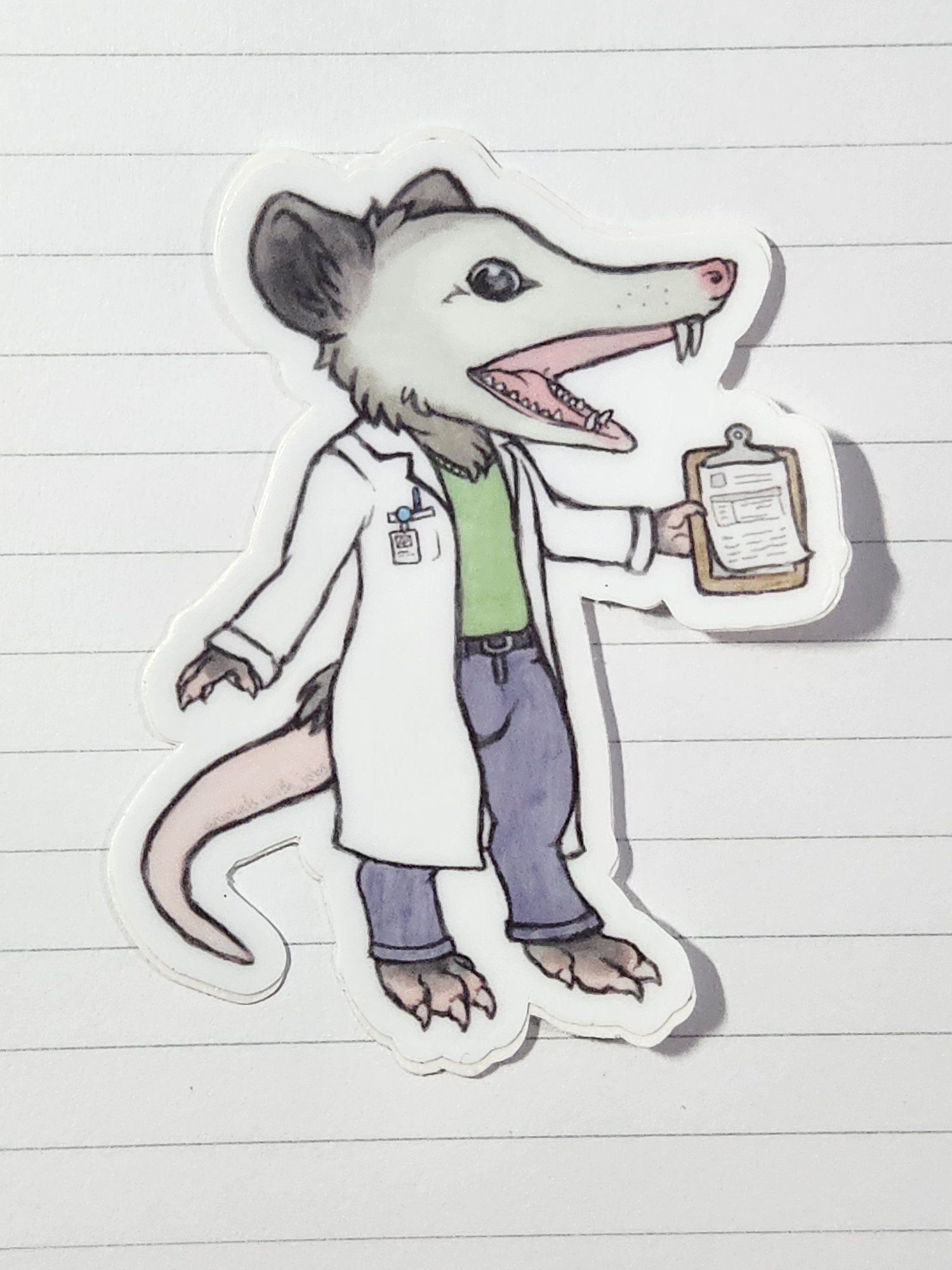 Dr. Opossum sticker
