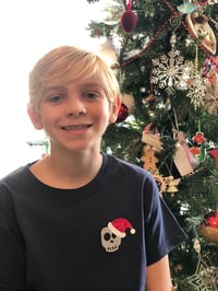 Image 2 of Christmas edition skye skull tee - child