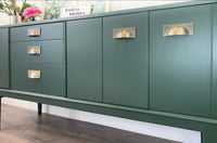 Image 2 of Mid century modern Nathan sideboard, drinks cabinet painted in dark green