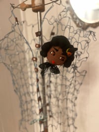 Image 1 of HELLOween DOLLY brooch Vintage Style Witch Halloween Brooch 3