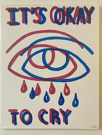 Image 1 of 'It's Okay To Cry' Canvas Painting