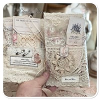 Image 11 of French lace tattered  Sewing Book/Needle book with lace samples