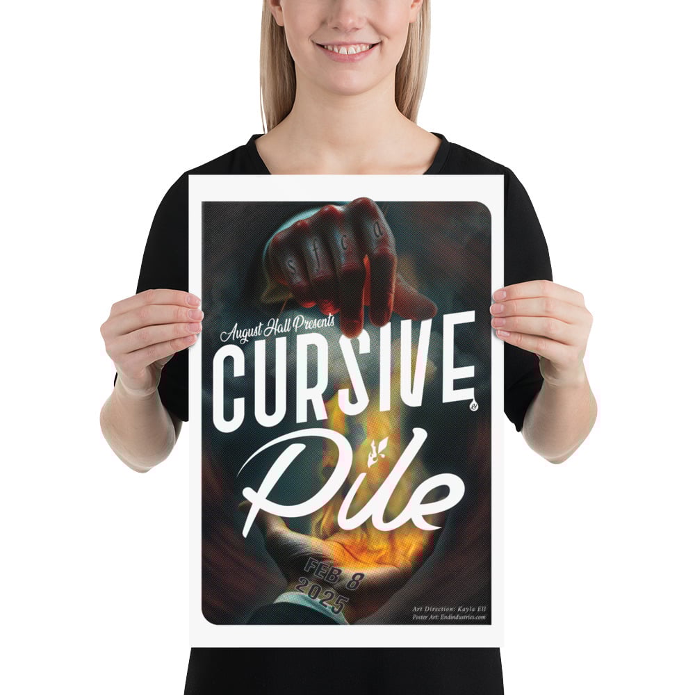 Image of Cursive & Pile 12x18 Gig Poster
