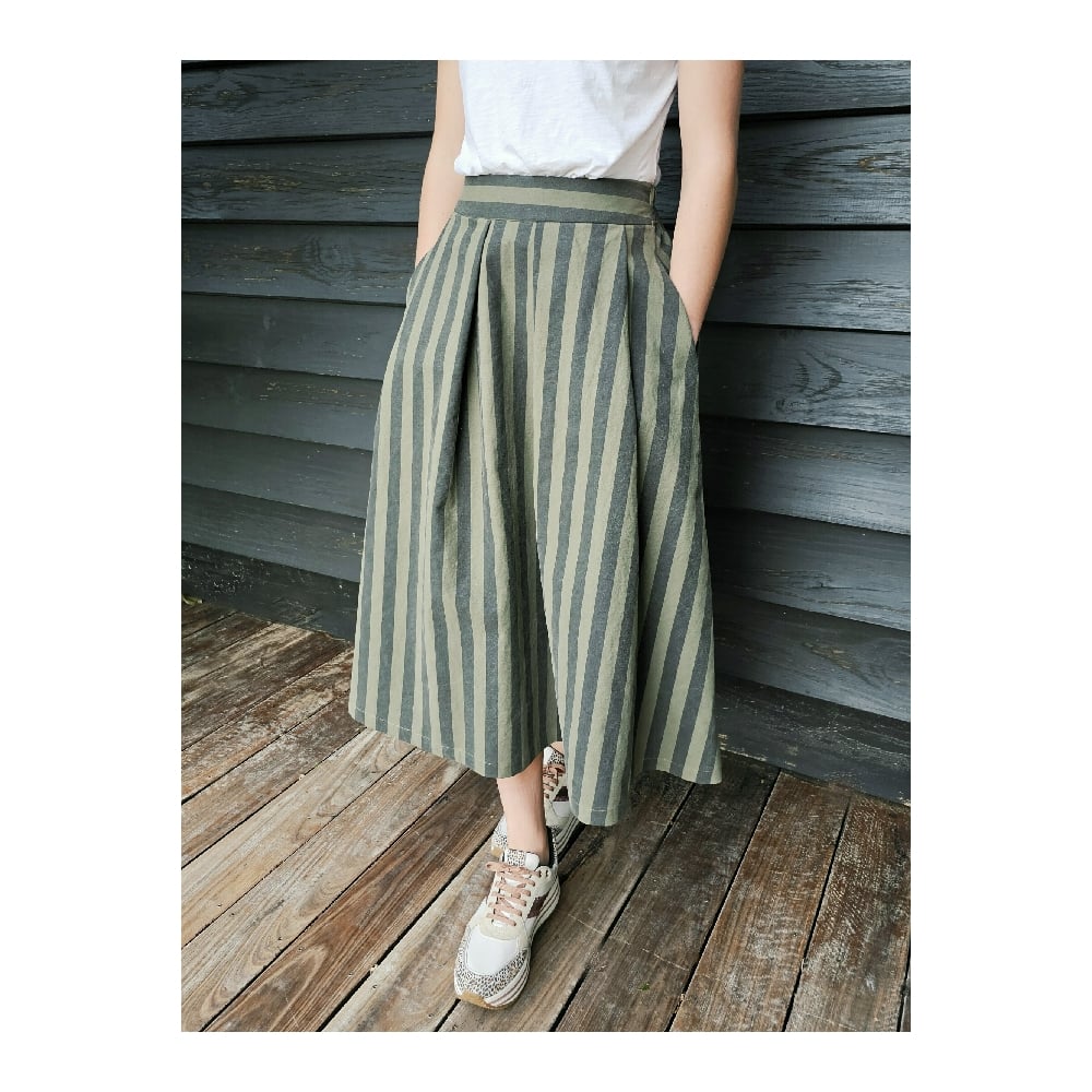 スカート Womens Ziggy Skirt Ziggy Skirt - Black & Olive | Moy Leather and Cloth