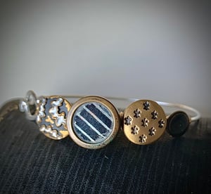 Image of "The Frenchman" Silver Button Bracelet