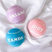 Image 3 of Personalized Tennis Ball Toy - Baby Pink