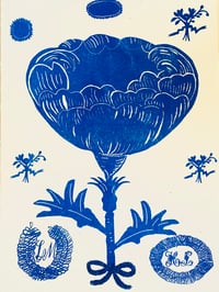 BLUE PEONY CARD
