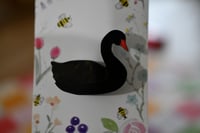 Image 2 of Black swan mini brooch