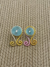 Image 2 of Cosmic Spiral Earrings