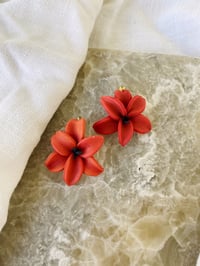 Orange Lily Earrings 