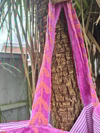 Image 2 of Wanderlust - Velvet oversized tote bag HOT PINK