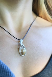 Image 1 of Sterling Silver Titanium Rutilated Quartz Pendant