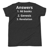 Image 4 of Unisex Youth Short Sleeve T-Shirt (Bible trivia 1)