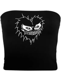 Gwap Heart Blk Tube Top 