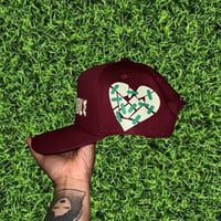 Image 3 of Burgundy & Cream Classic SnapBack