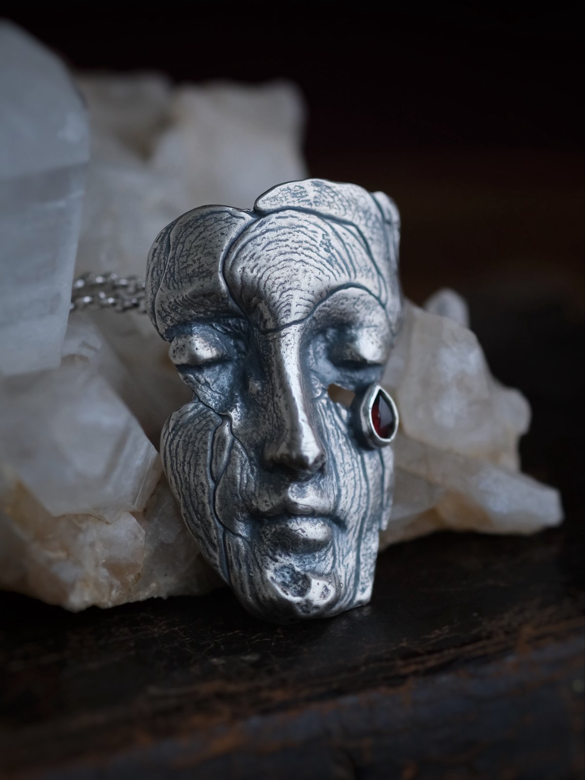 Image of WEEPING STATUE : GARNET { OOAK }