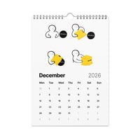 Image 5 of Worry Lines Monthly Wall Calendar (2026)